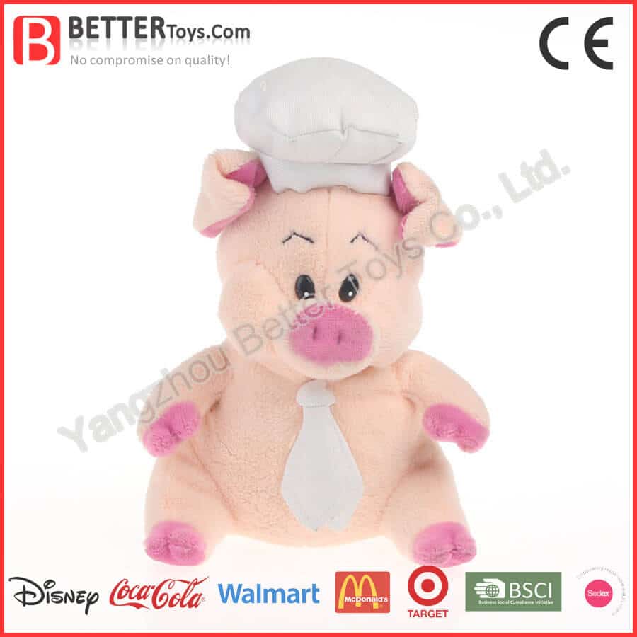 chef pig plush